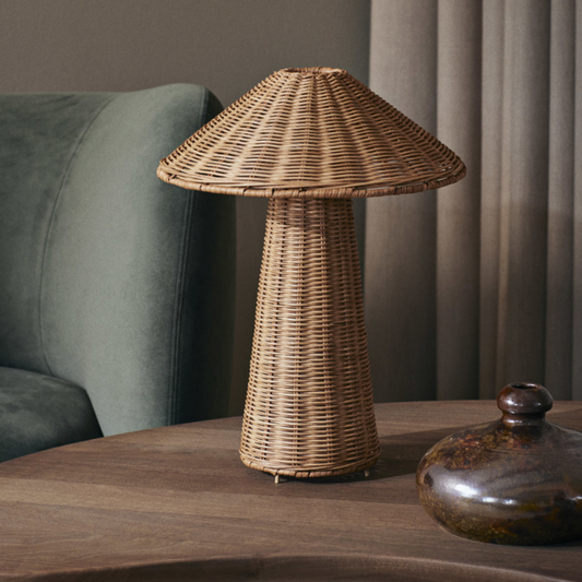 Hand Braided Rattan Table Lamp