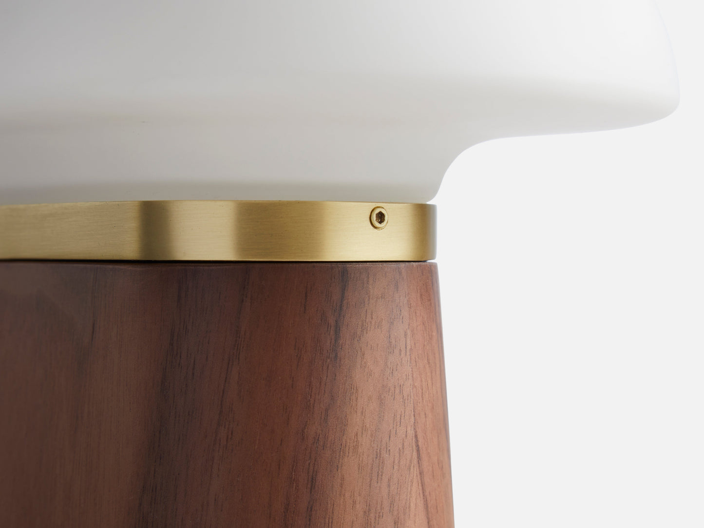 Opal Glass Table Lamp with Sculptural Base