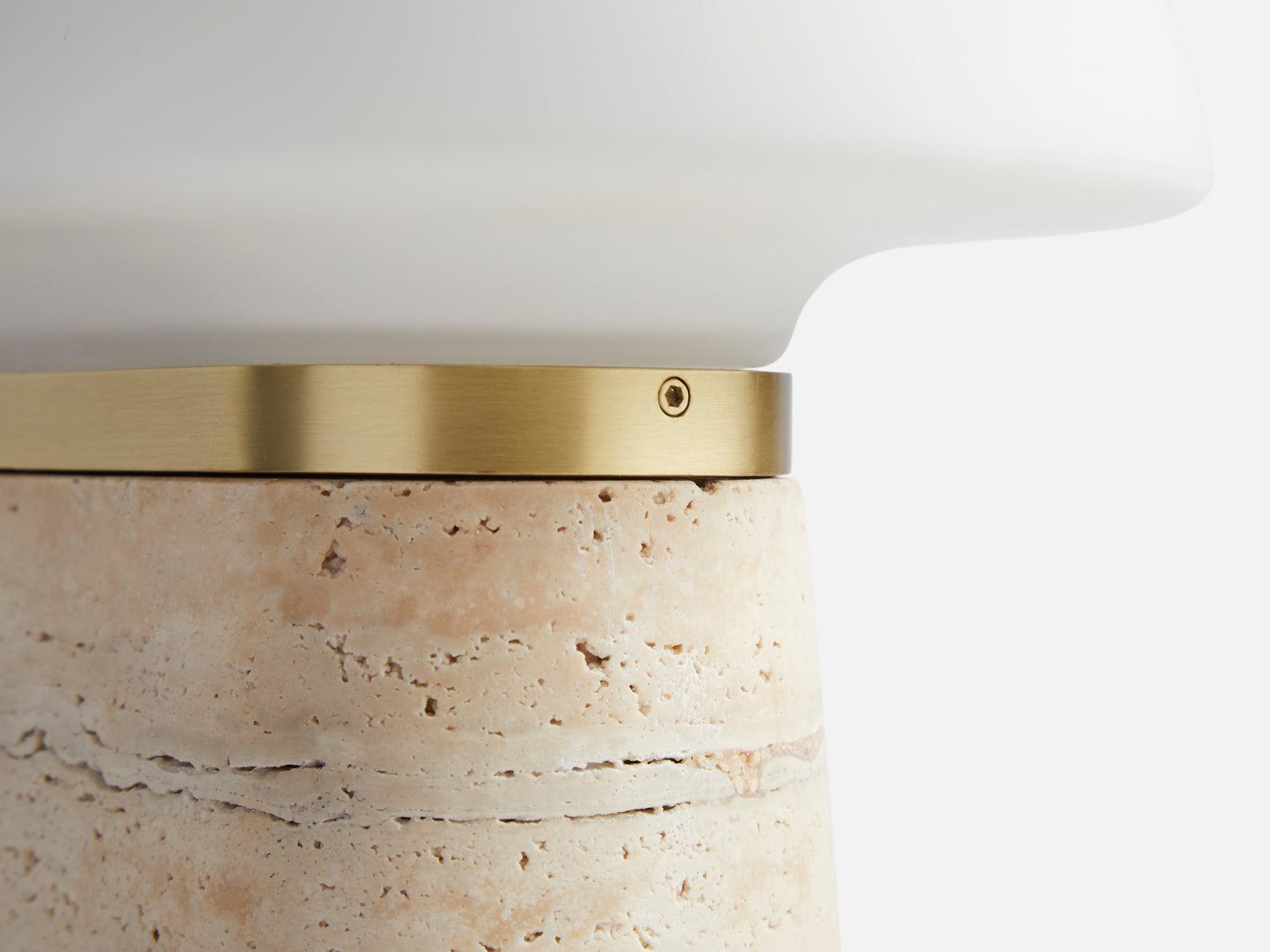 Opal Glass Table Lamp with Sculptural Base