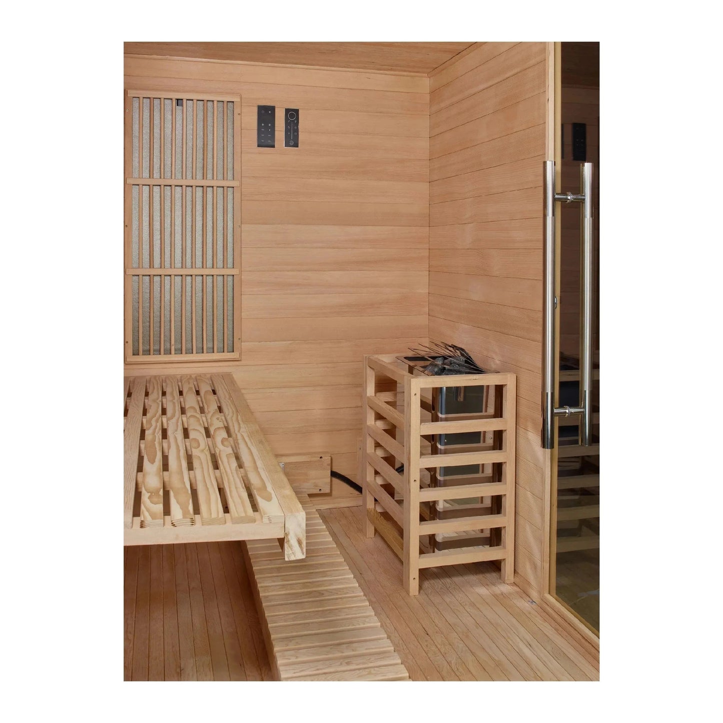 Aspen Peak- 2025 Soria GDI-8330-01 3 Person Hybrid Indoor Sauna.-Sauna-Aspen Peak Solutions