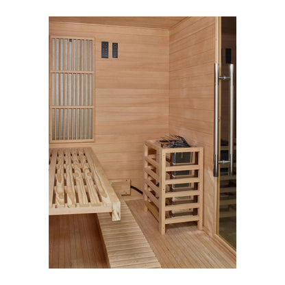 Aspen Peak- 2025 Soria GDI-8330-01 3 Person Hybrid Indoor Sauna.-Sauna-Aspen Peak Solutions