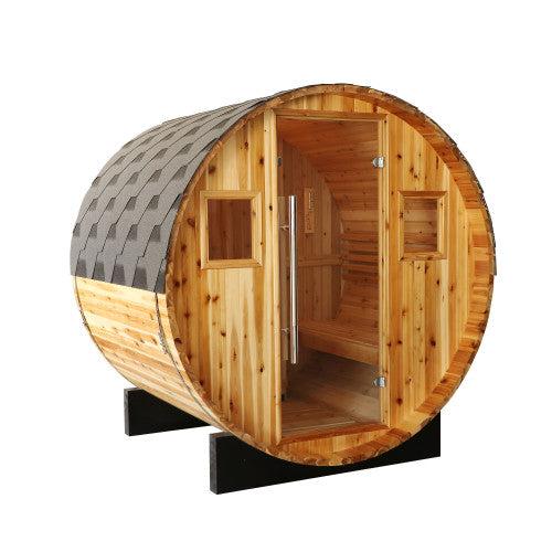 Aspen Peak- Aurora 2-4 Person Traditional Barrel Sauna 300SH-Aspen Peak Solutions
