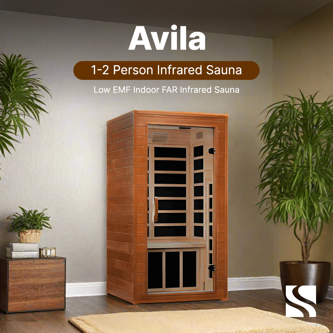 Aspen Peak- "Avila" 1-2-person Low EMF FAR Infrared Sauna DYN-6103-01-Sauna-Aspen Peak Solutions