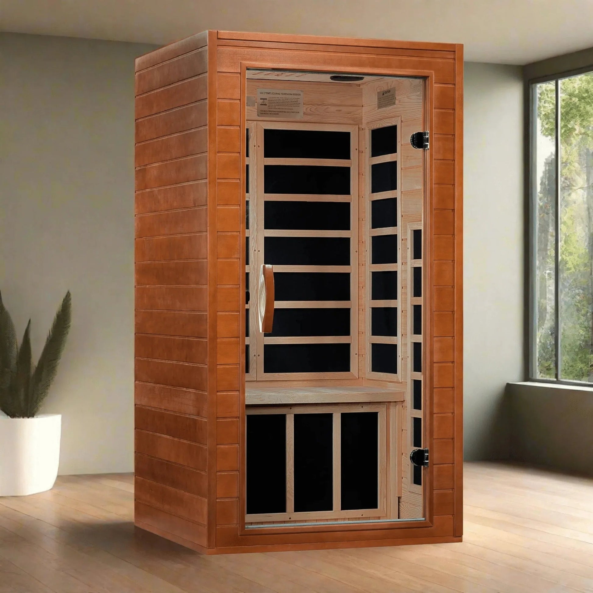 Aspen Peak- "Avila" 1-2-person Low EMF FAR Infrared Sauna DYN-6103-01-Sauna-Aspen Peak Solutions
