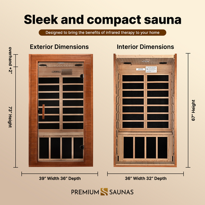 Aspen Peak- Avila Elite 1-2-person Ultra Low EMF FAR Infrared Sauna - DYN-6103-01 Elite-Sauna-Aspen Peak Solutions