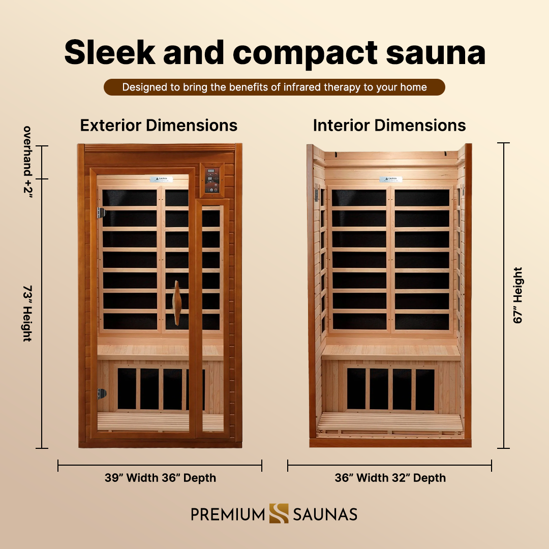 Aspen Peak- "Barcelona" 1-2-person Low EMF FAR Infrared Sauna DYN-6106-01-Sauna-Aspen Peak Solutions