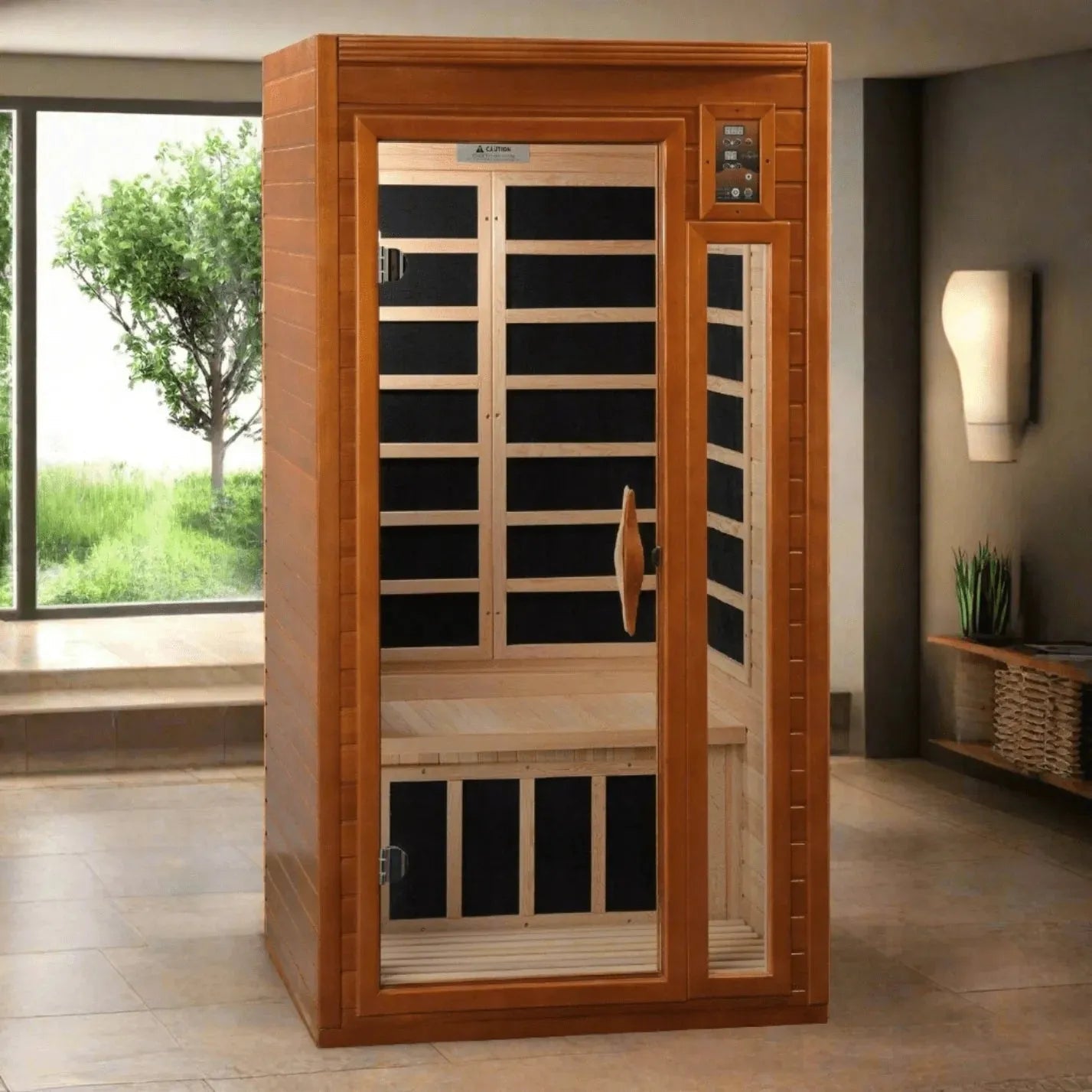 Aspen Peak- "Barcelona" 1-2-person Low EMF FAR Infrared Sauna DYN-6106-01-Sauna-Aspen Peak Solutions