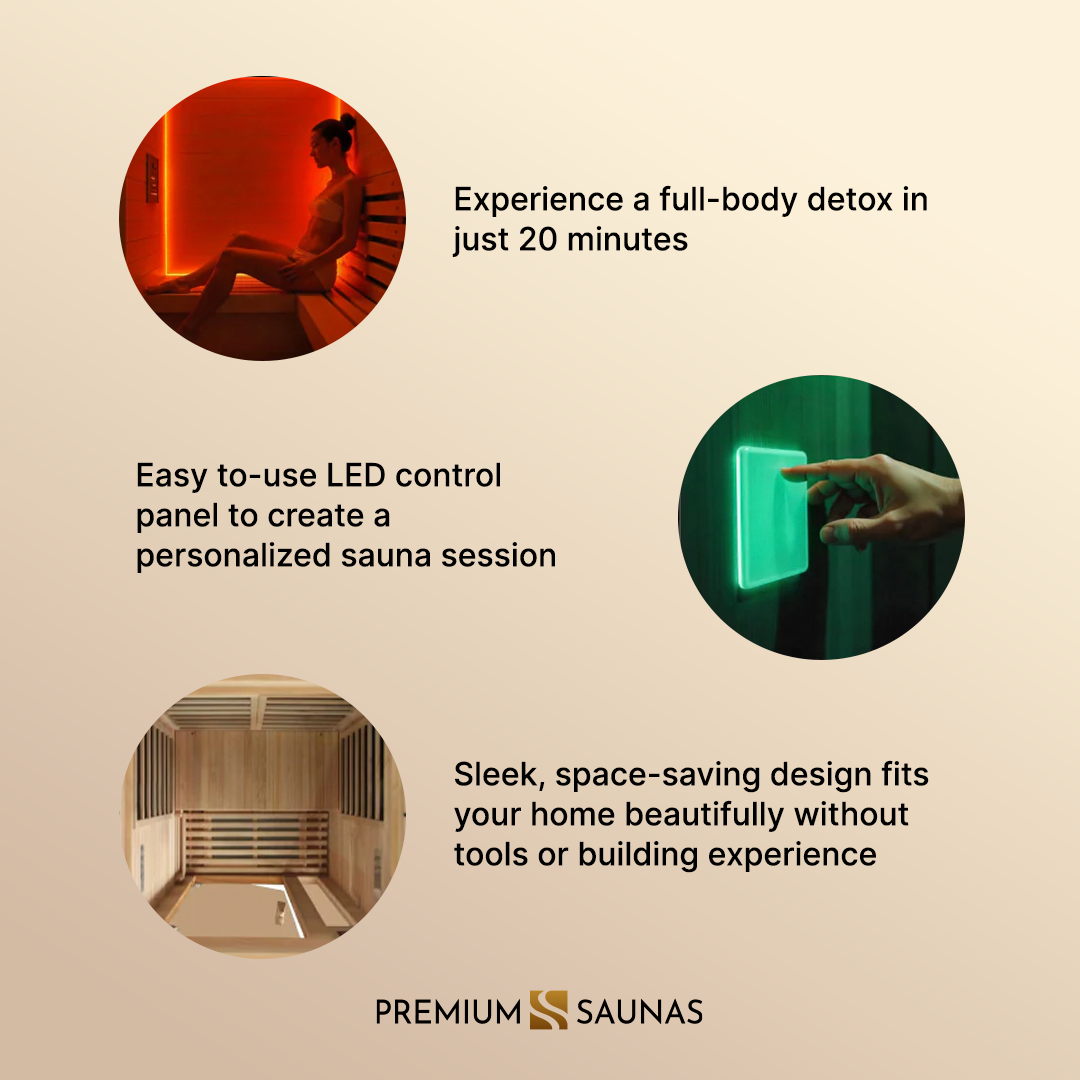 Aspen Peak- Barcelona Elite 1-2-person Ultra Low EMF FAR Infrared Sauna - DYN-6106-01 Elite-Sauna-Aspen Peak Solutions