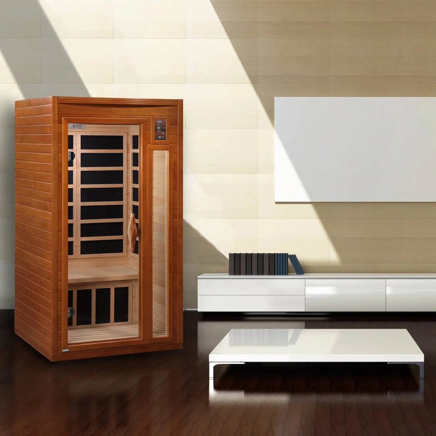 Aspen Peak- Barcelona Elite 1-2-person Ultra Low EMF FAR Infrared Sauna - DYN-6106-01 Elite-Sauna-Aspen Peak Solutions