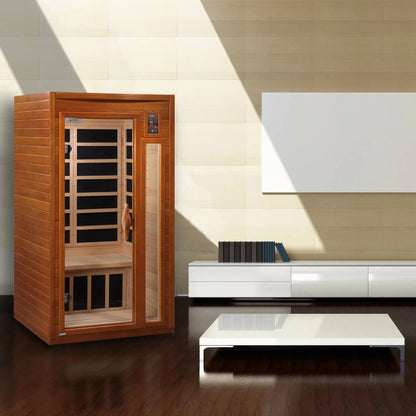 Aspen Peak- Barcelona Elite 1-2-person Ultra Low EMF FAR Infrared Sauna - DYN-6106-01 Elite-Sauna-Aspen Peak Solutions