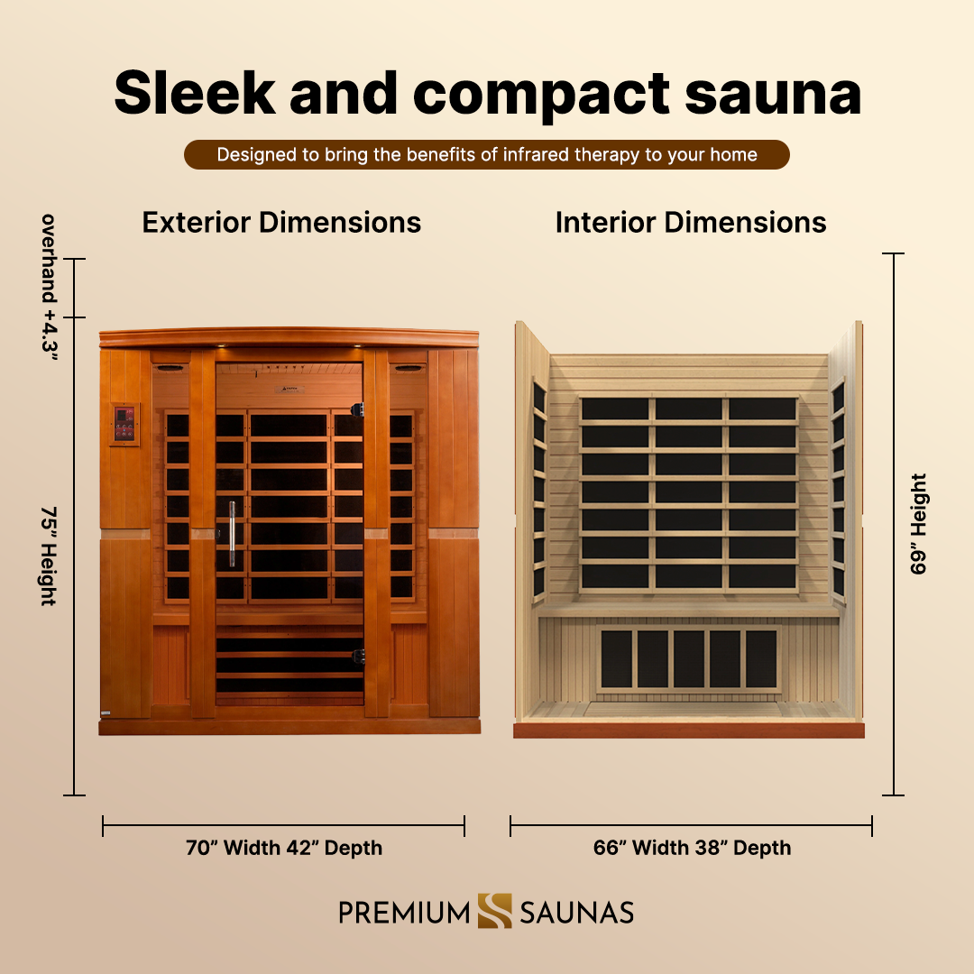 Aspen Peak- "Bergamo" 4-person Low EMF FAR Infrared Sauna DYN-6440-01-Sauna-Aspen Peak Solutions