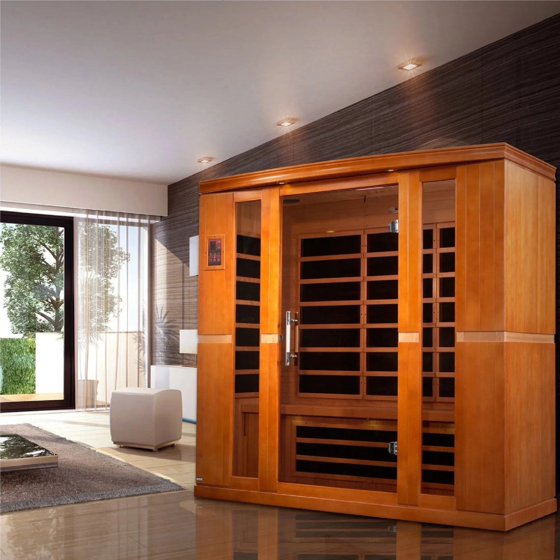 Aspen Peak- "Bergamo" 4-person Low EMF FAR Infrared Sauna DYN-6440-01-Sauna-Aspen Peak Solutions