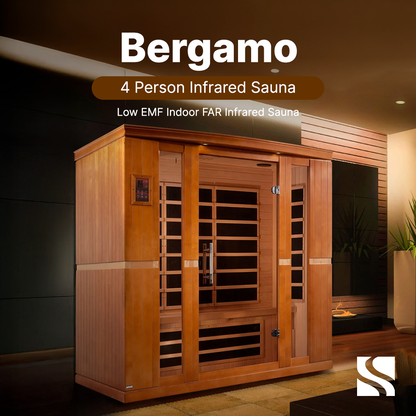 Aspen Peak- "Bergamo" 4-person Low EMF FAR Infrared Sauna DYN-6440-01-Sauna-Aspen Peak Solutions