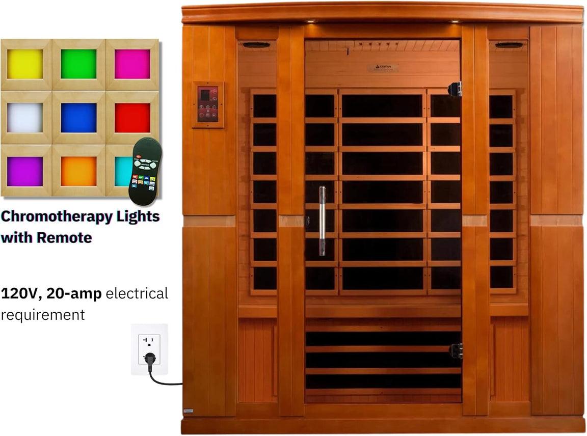 Aspen Peak- "Bergamo" 4-person Low EMF FAR Infrared Sauna DYN-6440-01-Sauna-Aspen Peak Solutions