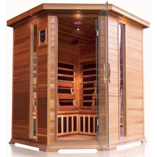Aspen Peak- Bristol Bay 4-Person Indoor Infrared Corner Sauna 400KC-Sauna-Aspen Peak Solutions