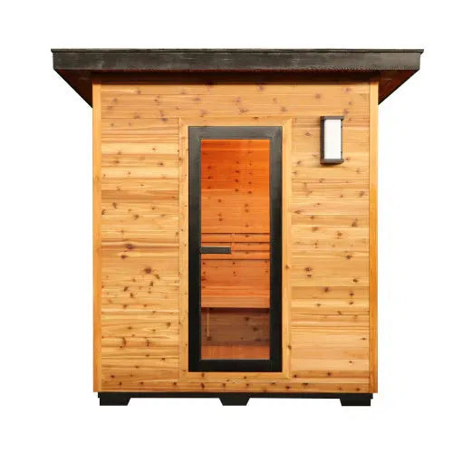Aspen Peak- Denali 4-Person Contemporary Outdoor Sauna with 6kW Heater-Sauna-Aspen Peak Solutions