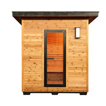 Aspen Peak- Denali 4-Person Contemporary Outdoor Sauna with 6kW Heater-Sauna-Aspen Peak Solutions