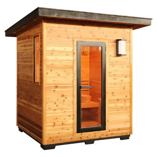 Aspen Peak- Denali 4-Person Contemporary Outdoor Sauna with 6kW Heater-Sauna-Aspen Peak Solutions