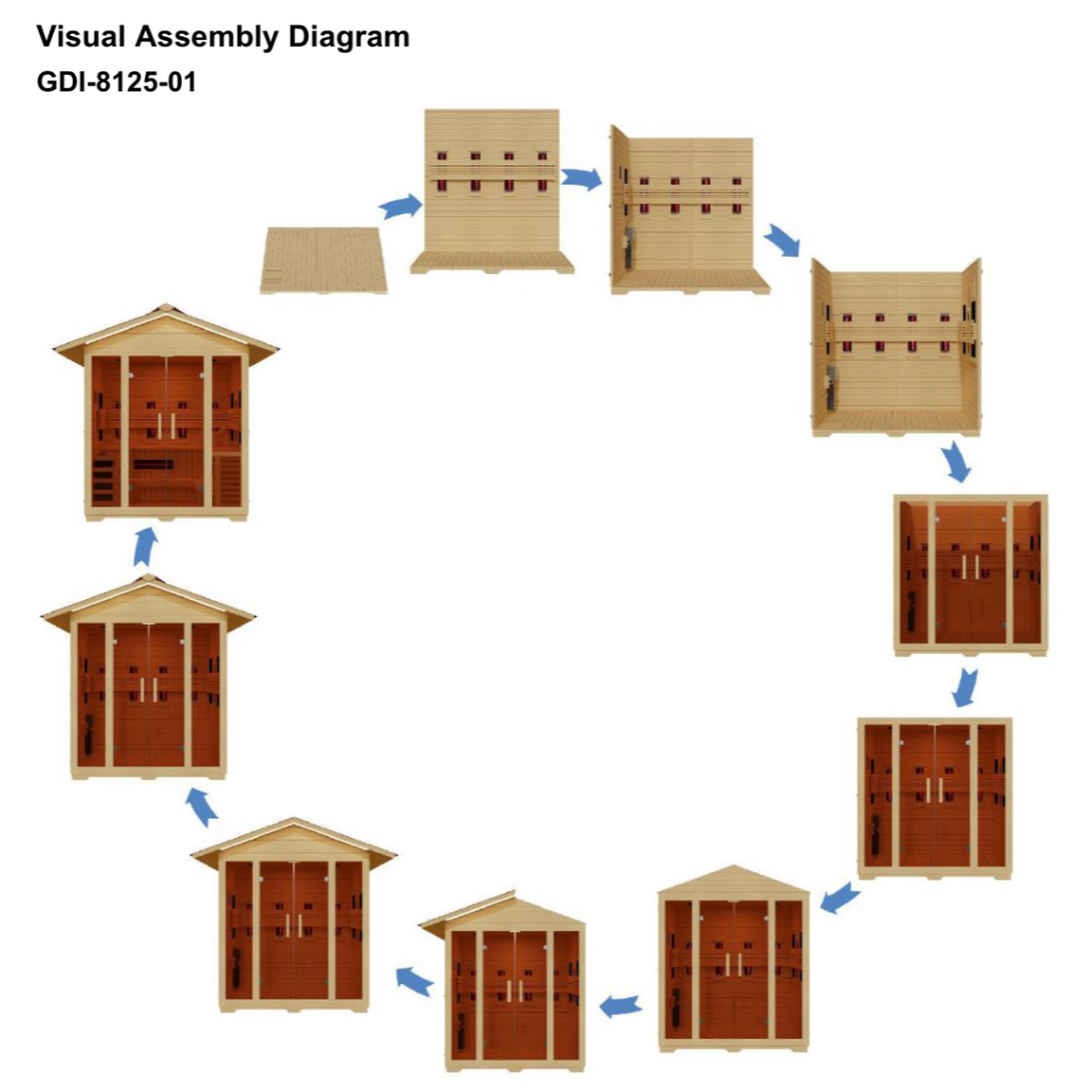Aspen Peak- "Gargellen" 5 Person Hybrid Outdoor Sauna GDI-8125-01-Sauna-Aspen Peak Solutions