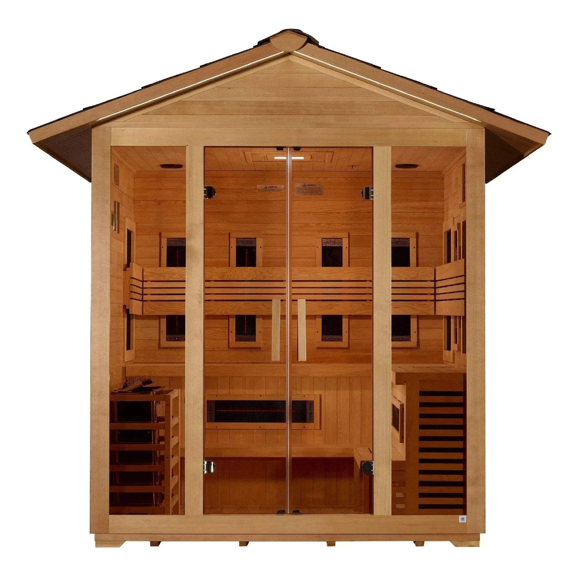 Aspen Peak- "Gargellen" 5 Person Hybrid Outdoor Sauna GDI-8125-01-Sauna-Aspen Peak Solutions