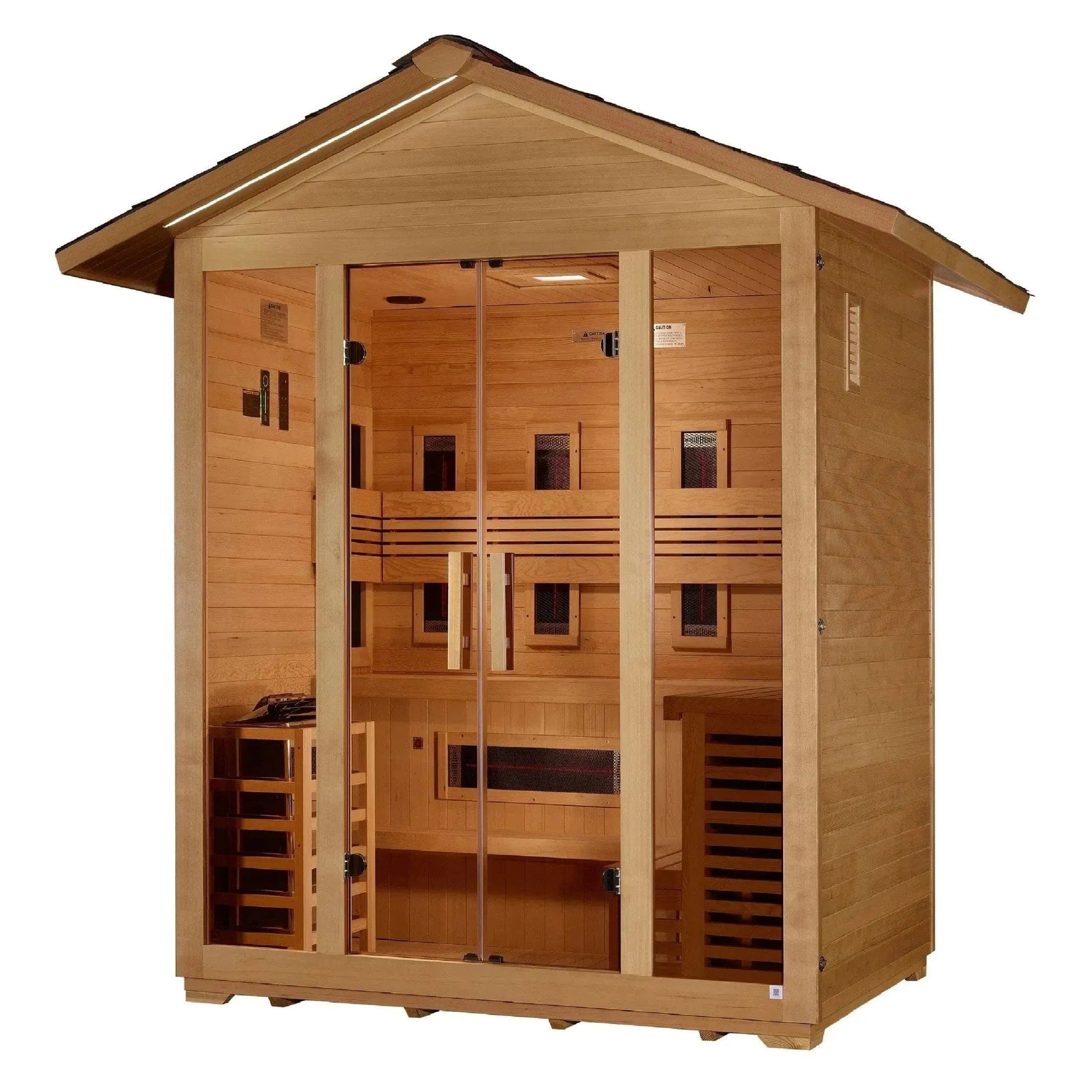 Aspen Peak- "Gargellen" 5 Person Hybrid Outdoor Sauna GDI-8125-01-Sauna-Aspen Peak Solutions