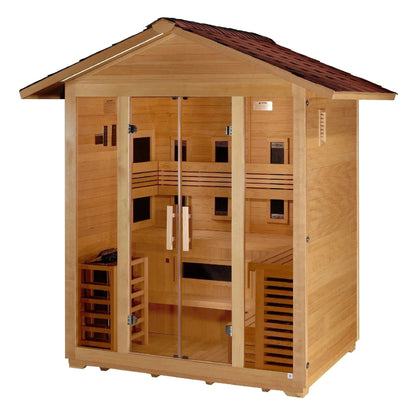 Aspen Peak- "Gargellen" 5 Person Hybrid Outdoor Sauna GDI-8125-01-Sauna-Aspen Peak Solutions