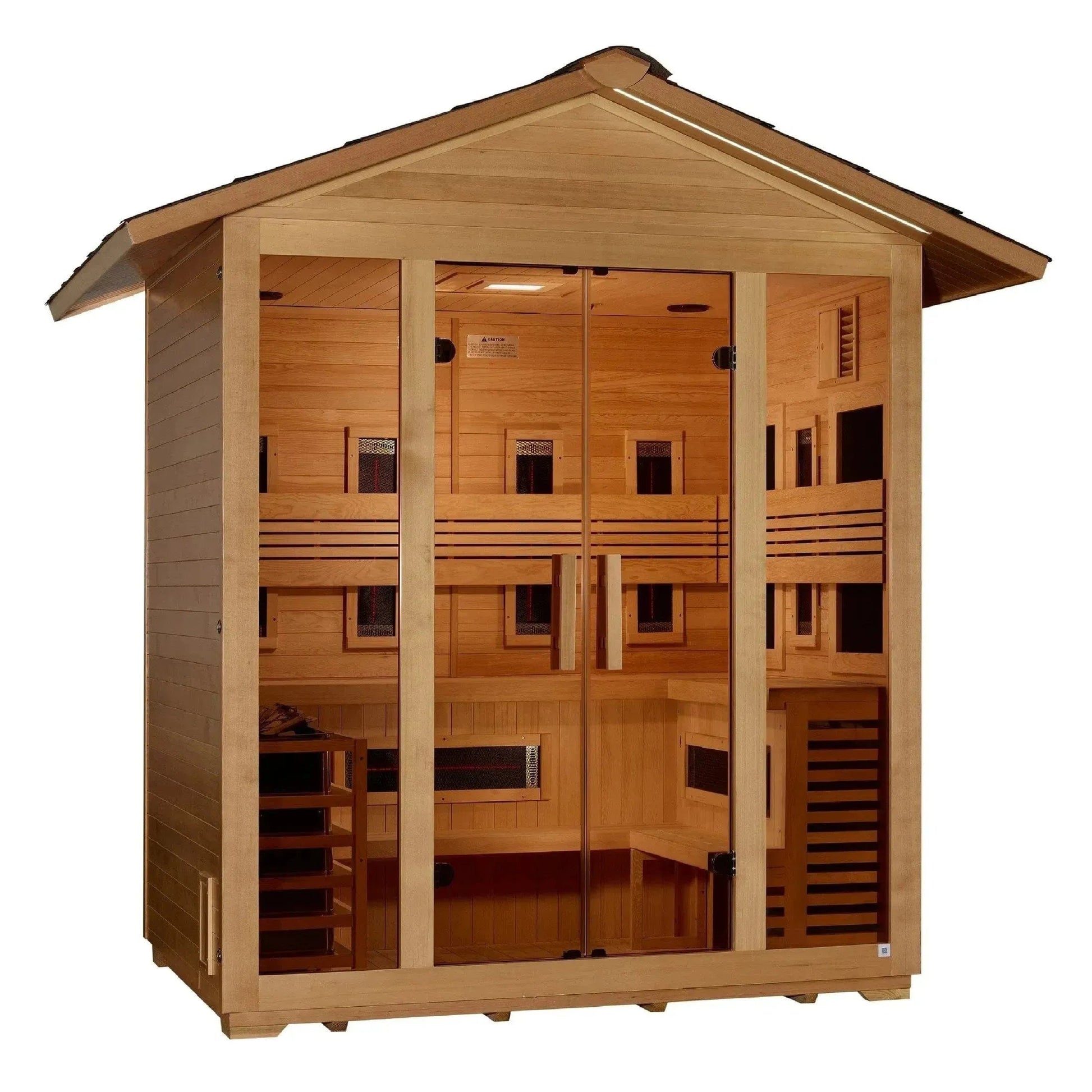 Aspen Peak- "Gargellen" 5 Person Hybrid Outdoor Sauna GDI-8125-01-Sauna-Aspen Peak Solutions