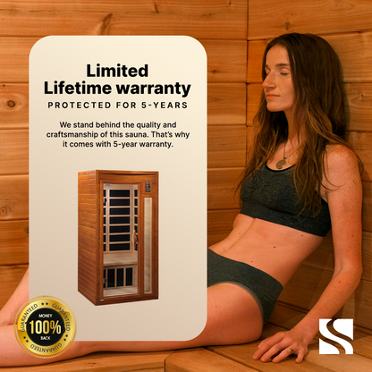 Aspen Peak- "Gracia" 1-2-person Low EMF FAR Infrared Sauna DYN-6119-01-Sauna-Aspen Peak Solutions