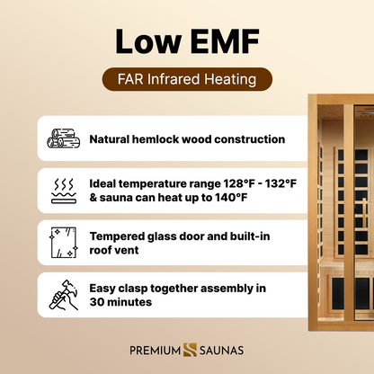 Aspen Peak- "Gracia" 1-2-person Low EMF FAR Infrared Sauna DYN-6119-01-Sauna-Aspen Peak Solutions