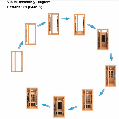Aspen Peak- "Gracia" 1-2-person Low EMF FAR Infrared Sauna DYN-6119-01-Sauna-Aspen Peak Solutions