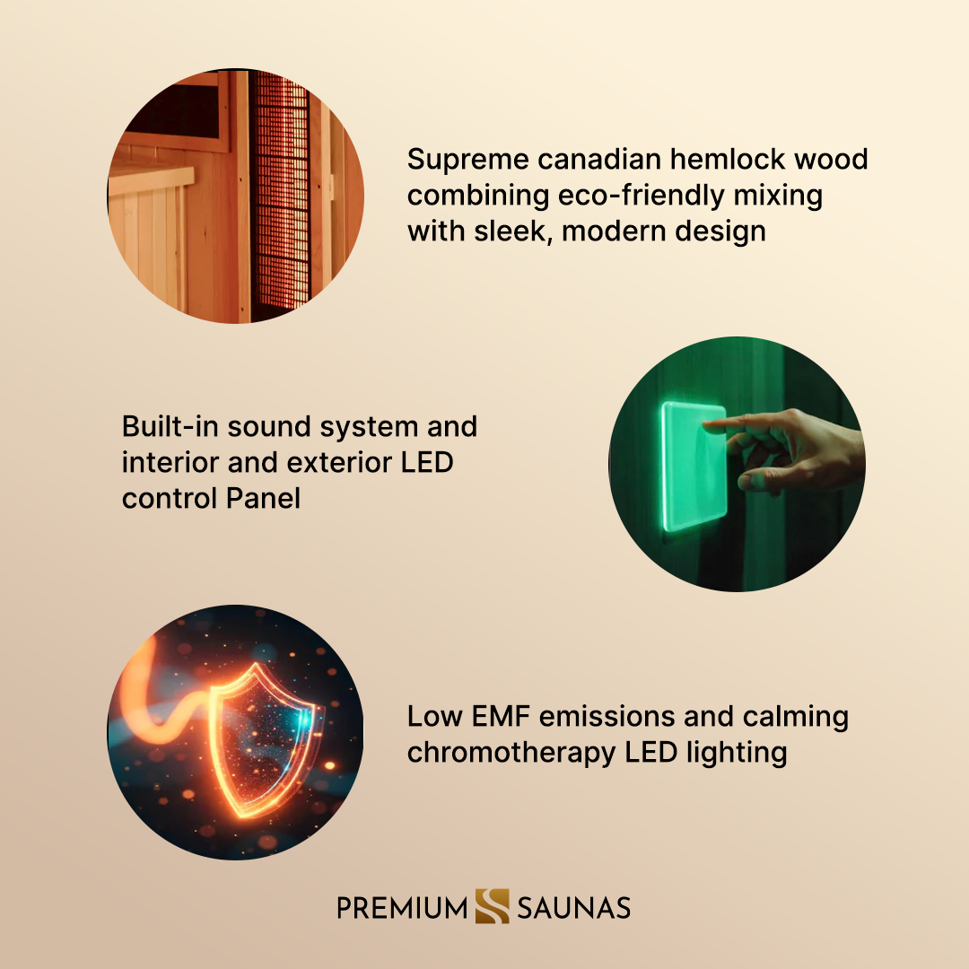 Aspen Peak- "Gracia" 1-2-person Low EMF FAR Infrared Sauna DYN-6119-01-Sauna-Aspen Peak Solutions