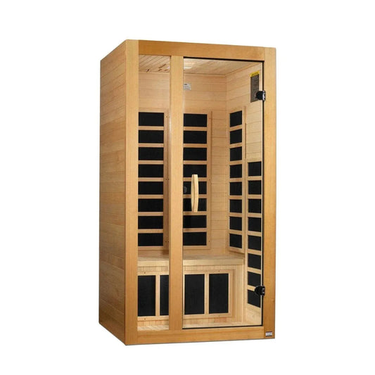 Aspen Peak- "Gracia" 1-2-person Low EMF FAR Infrared Sauna DYN-6119-01-Sauna-Aspen Peak Solutions