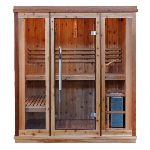 Aspen Peak- Hampton 3 Person Indoor Traditional Sauna w/ Double Bench-Sauna-Aspen Peak Solutions