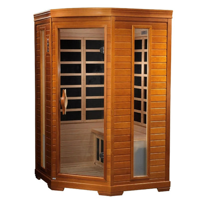 Aspen Peak- "Heming" 2-person Corner Low EMF FAR Infrared Sauna - DYN-6225-02-Sauna-Aspen Peak Solutions