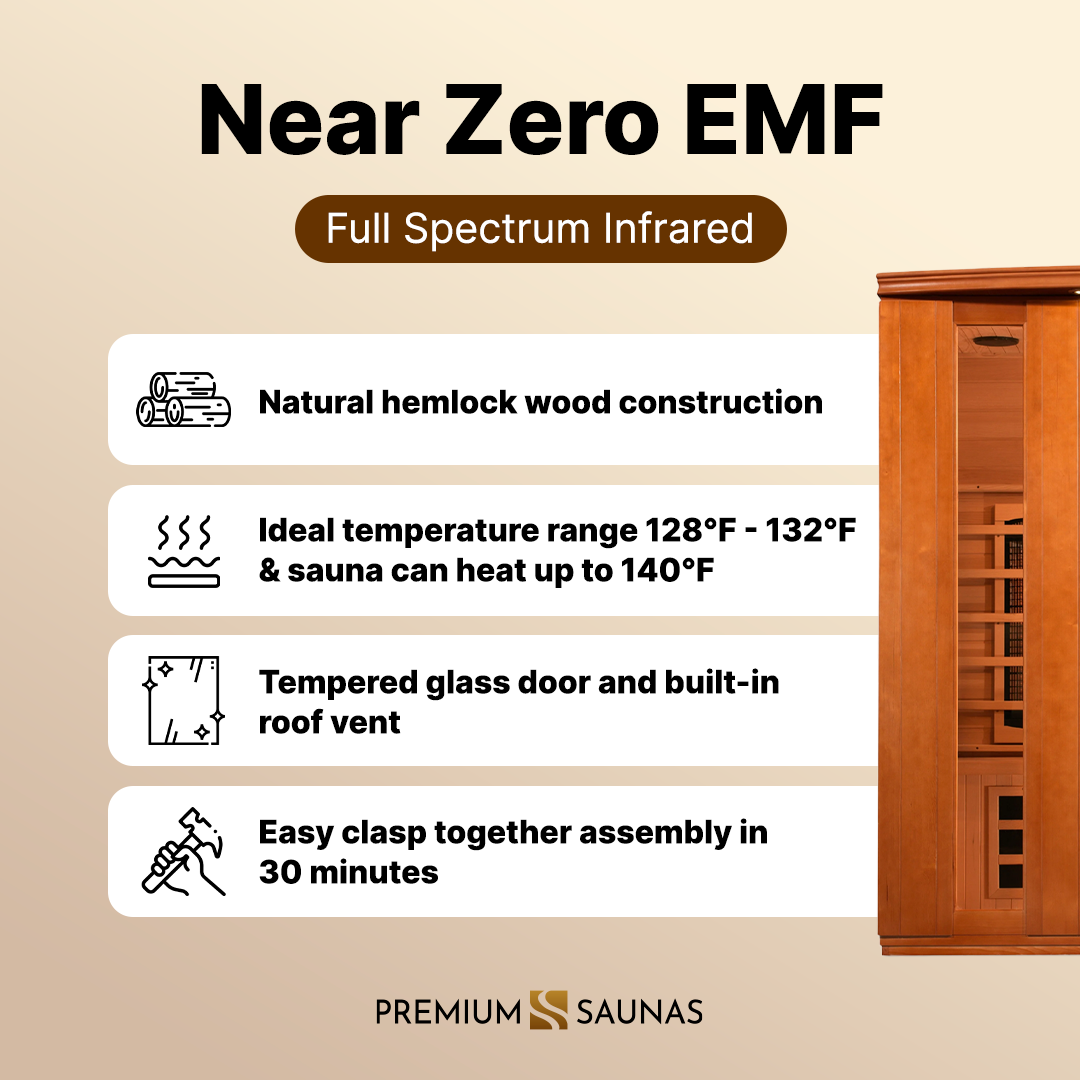 Aspen Peak- "Lugano" 3-Person Full Spectrum Near Zero EMF FAR Infrared Sauna DYN-6336-03 FS-Sauna-Aspen Peak Solutions