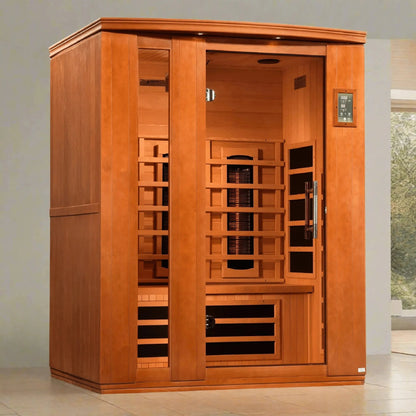 Aspen Peak- "Lugano" 3-Person Full Spectrum Near Zero EMF FAR Infrared Sauna DYN-6336-03 FS-Sauna-Aspen Peak Solutions