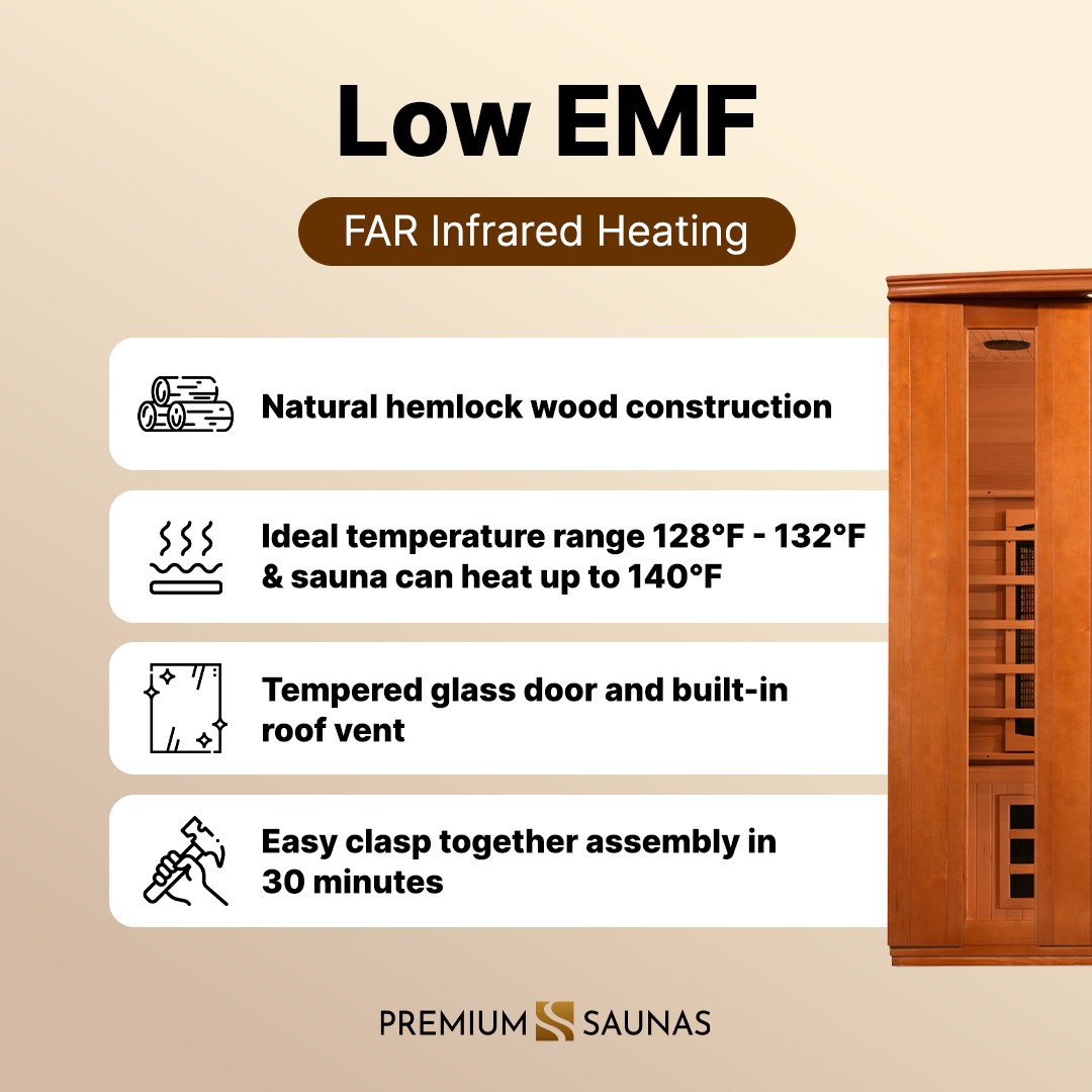 Aspen Peak- "Lugano" 3-person Low EMF FAR Infrared Sauna DYN-6336-02-Sauna-Aspen Peak Solutions