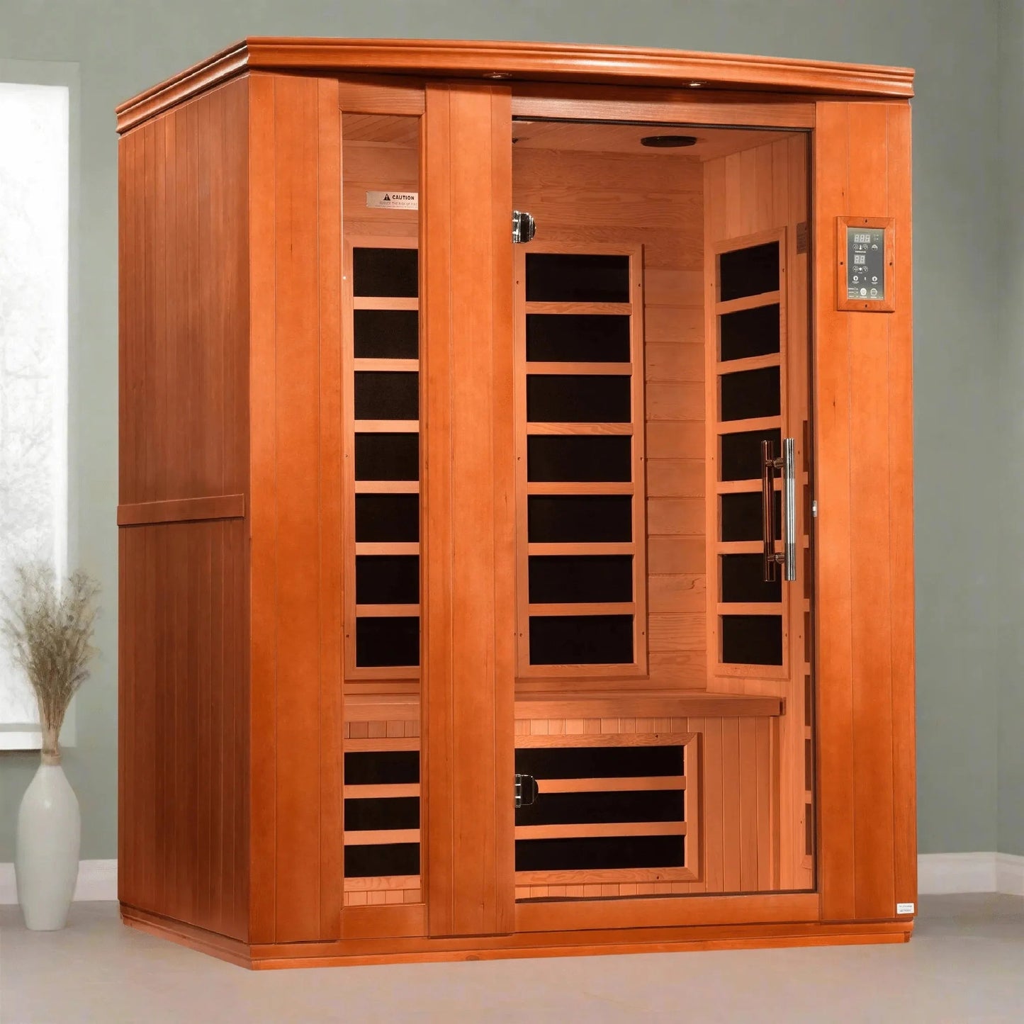Aspen Peak- "Lugano" 3-person Low EMF FAR Infrared Sauna DYN-6336-02-Sauna-Aspen Peak Solutions