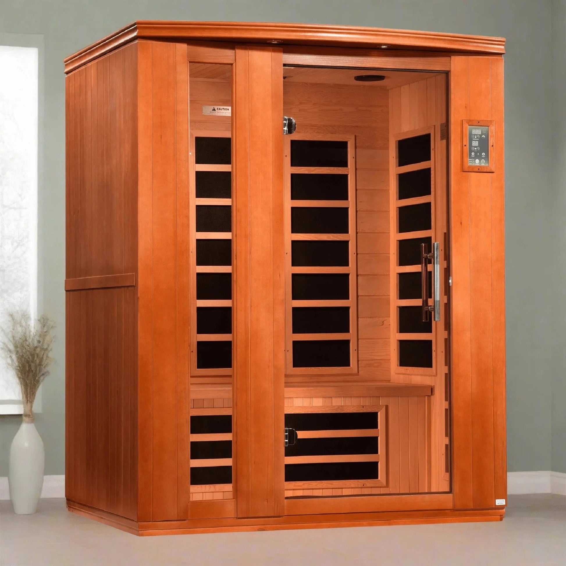 Aspen Peak- "Lugano" 3-person Low EMF FAR Infrared Sauna DYN-6336-02-Sauna-Aspen Peak Solutions