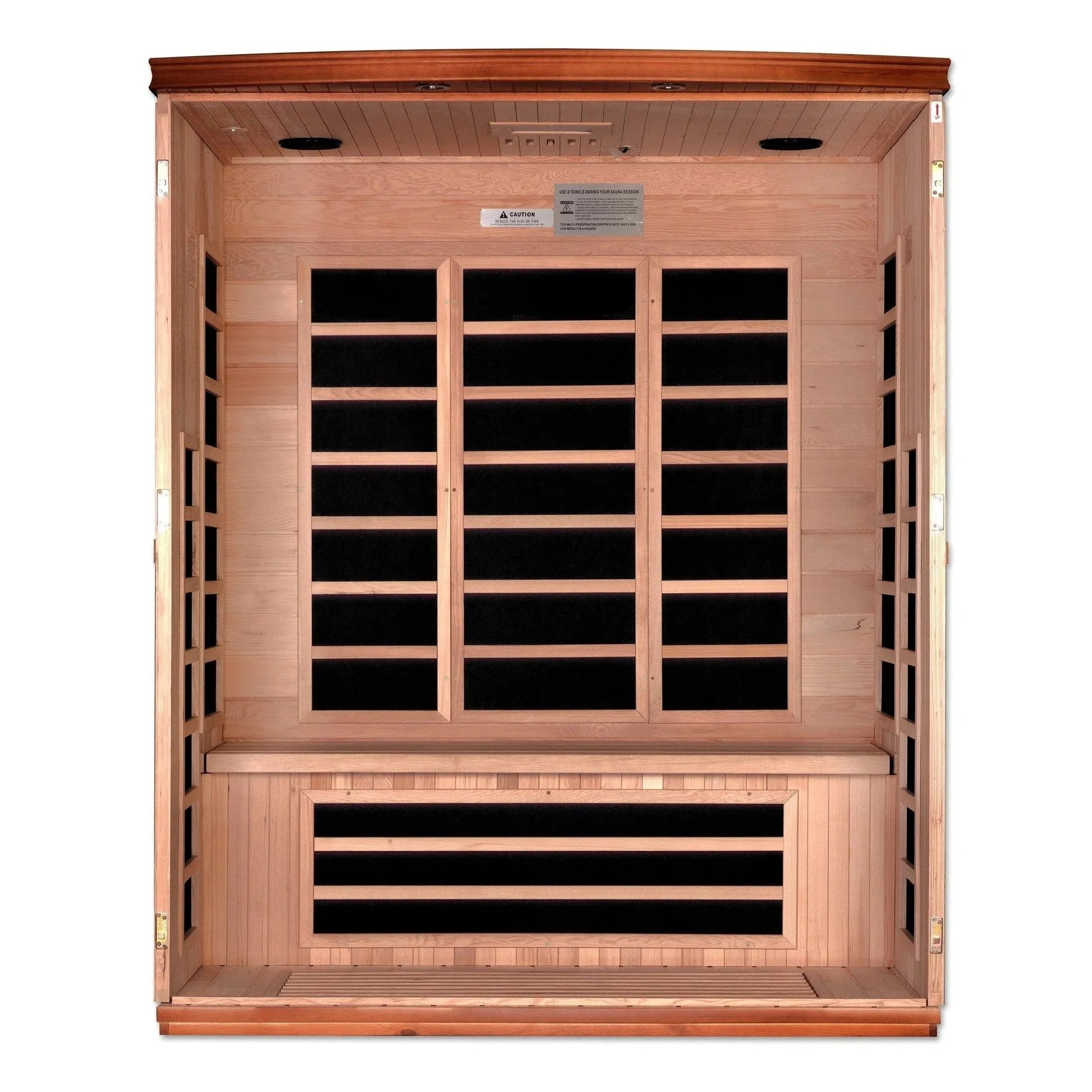 Aspen Peak- "Lugano" 3-person Low EMF FAR Infrared Sauna DYN-6336-02-Sauna-Aspen Peak Solutions