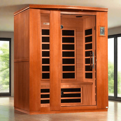 Aspen Peak- Lugano 3-person Ultra Low EMF FAR Infrared Sauna - DYN-6336-02 Elite-Sauna-Aspen Peak Solutions