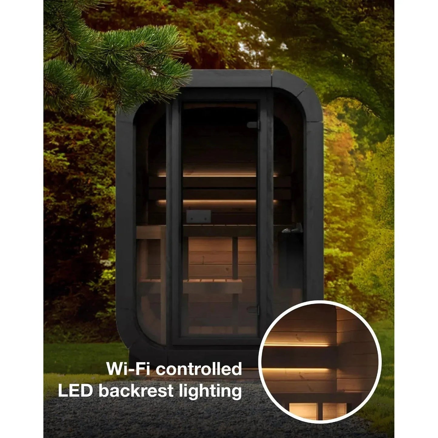 Aspen Peak- Model CL3G 1-2 Person Cube Series Outdoor Sauna Kit-Sauna-Aspen Peak Solutions