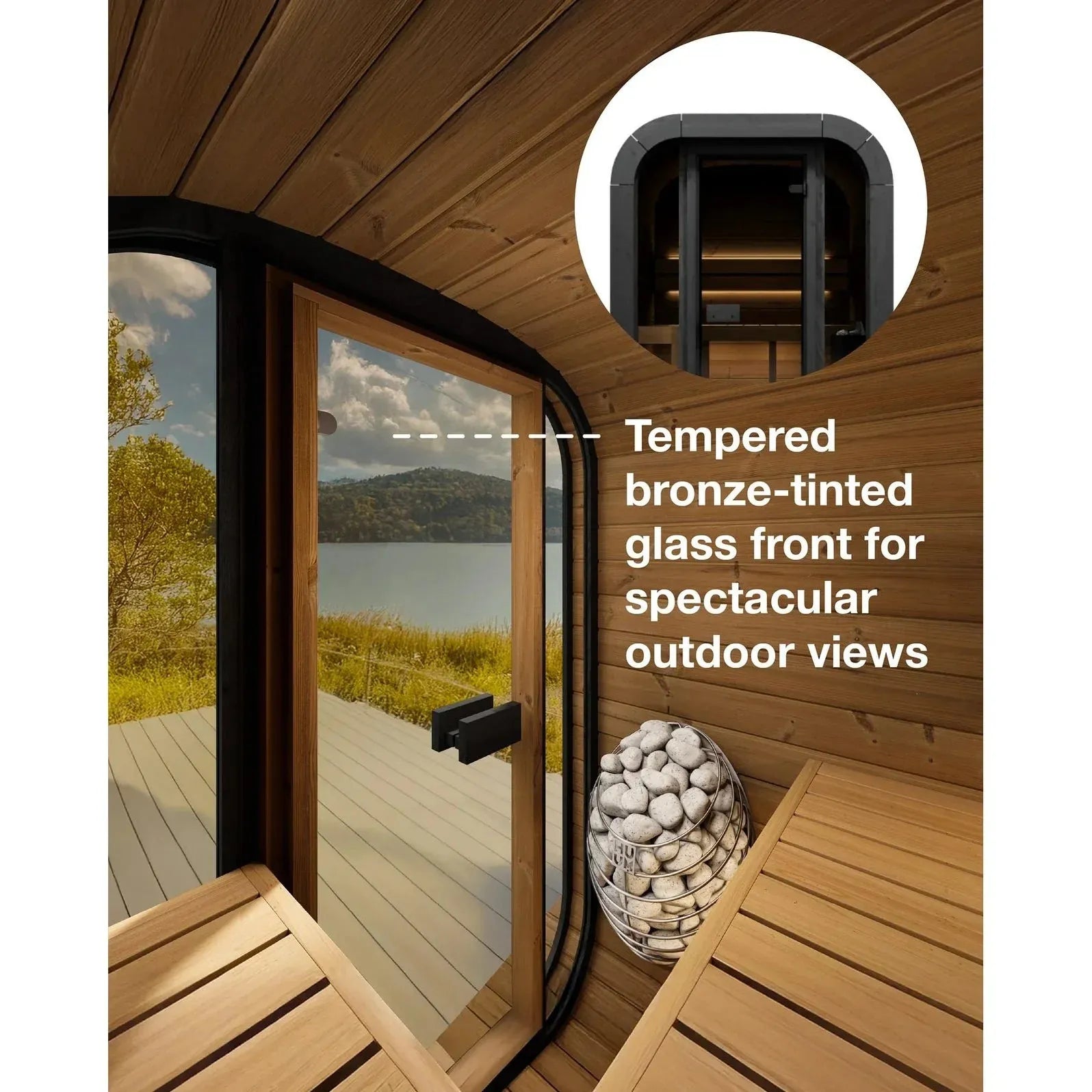 Aspen Peak- Model CL3G 1-2 Person Cube Series Outdoor Sauna Kit-Sauna-Aspen Peak Solutions