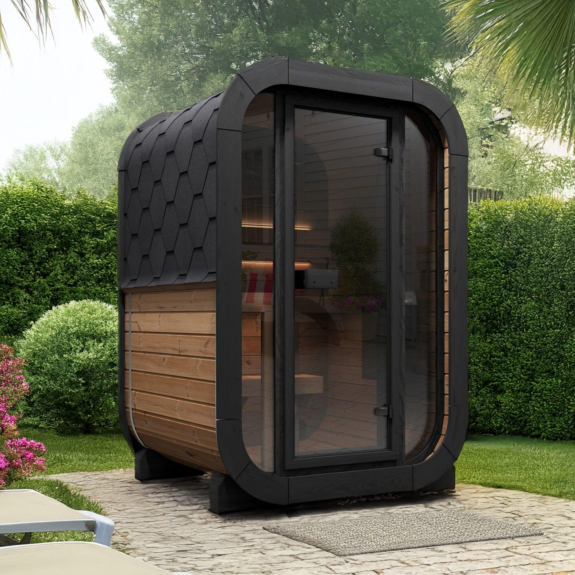 Aspen Peak- Model CL3G 1-2 Person Cube Series Outdoor Sauna Kit-Sauna-Aspen Peak Solutions