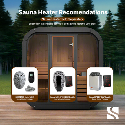 Aspen Peak- Model CL4G 3 Person Cube Series Outdoor Sauna Kit-Sauna-Aspen Peak Solutions