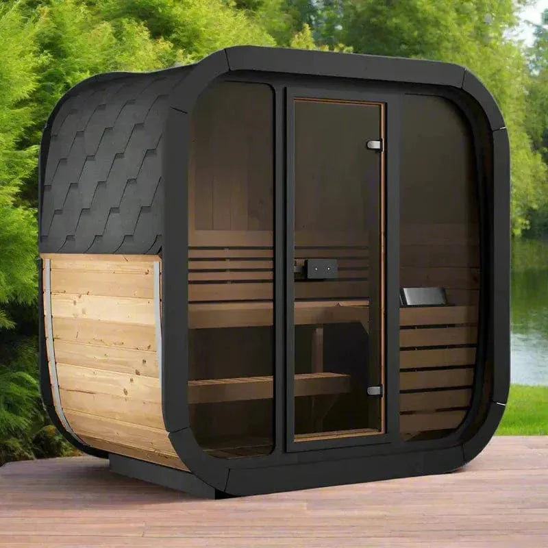 Aspen Peak- Model CL4G 3 Person Cube Series Outdoor Sauna Kit-Sauna-Aspen Peak Solutions
