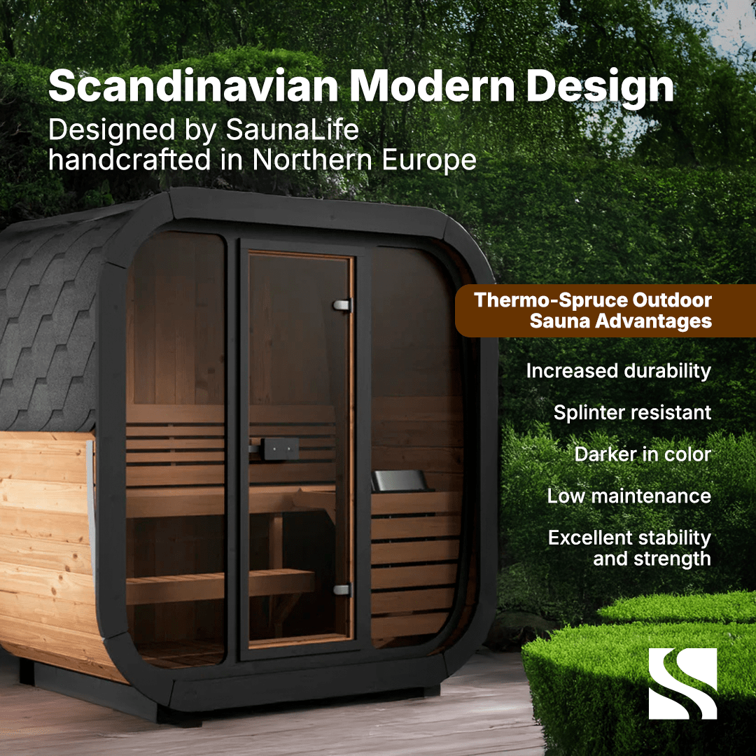 Aspen Peak- Model CL4G 3 Person Cube Series Outdoor Sauna Kit-Sauna-Aspen Peak Solutions