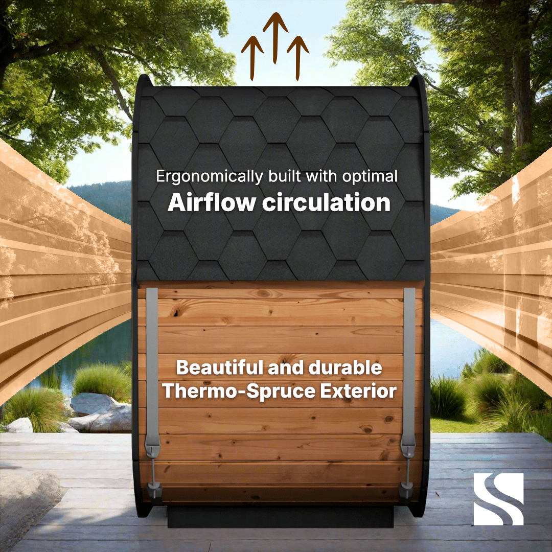 Aspen Peak- Model CL4G 3 Person Cube Series Outdoor Sauna Kit-Sauna-Aspen Peak Solutions