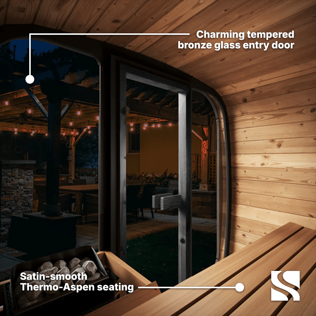 Aspen Peak- Model CL4G 3 Person Cube Series Outdoor Sauna Kit-Sauna-Aspen Peak Solutions