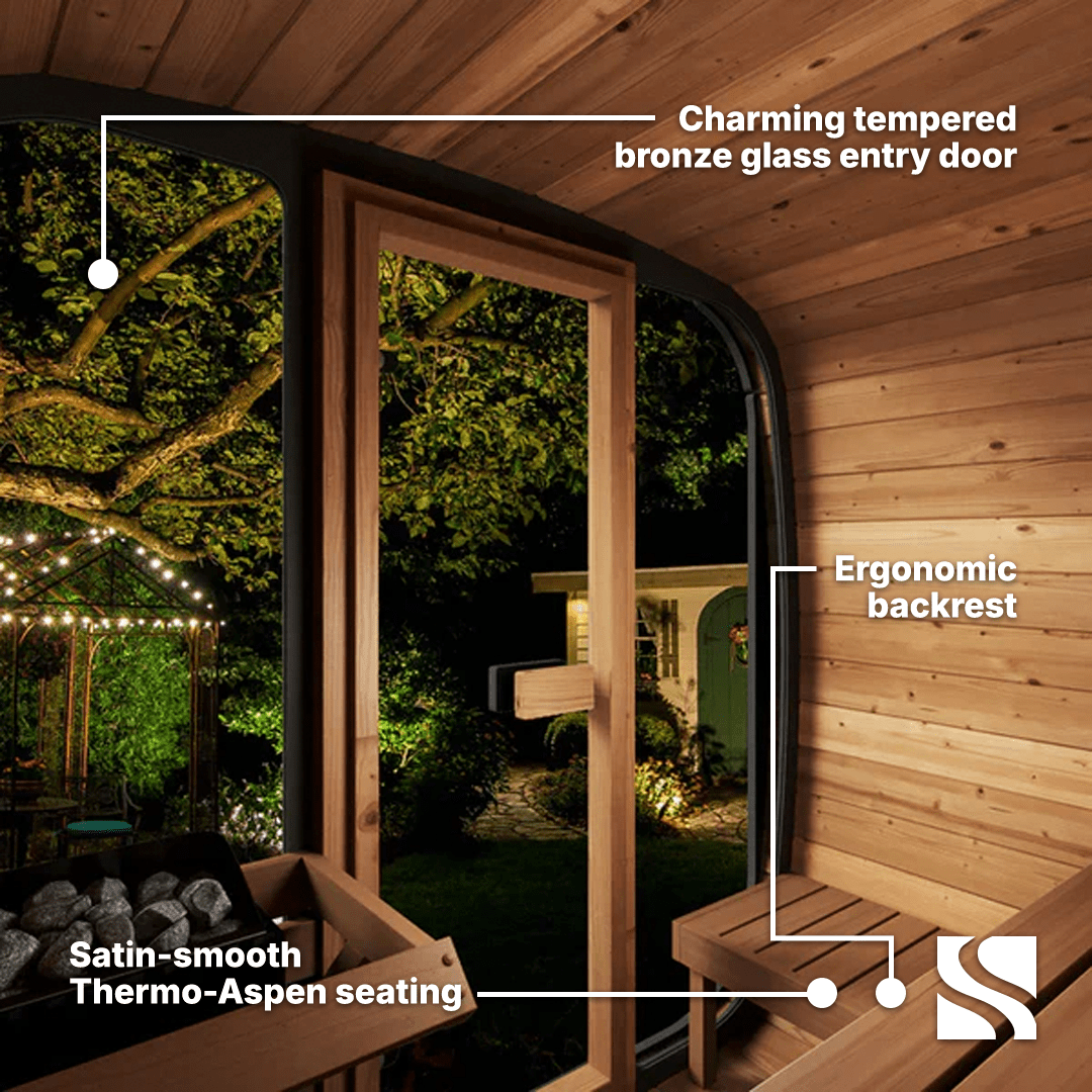 Aspen Peak- Model CL5G 4 Person Cube Series Outdoor Sauna Kit-Sauna-Aspen Peak Solutions